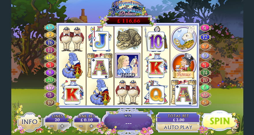 Adventures in Wonderland Deluxe Slot